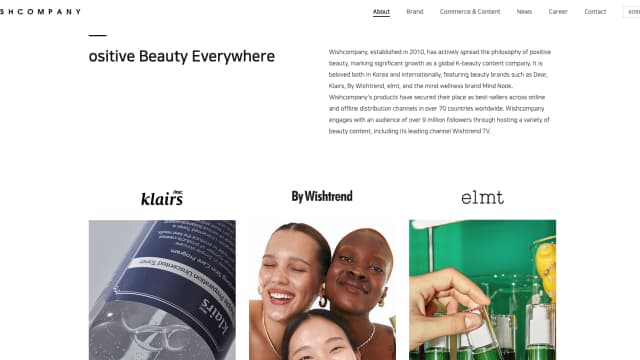 A cosmetics e-commerce service targeting multinational markets.